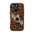 Shark Bite Leopard Print Phone Case — Magnetic Impact-Resistant