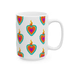 Vibrant Heart Ceramic Mug - Perfect for Coffee Lovers, Gift for Her, Housewarming, Birthday, or Celebration