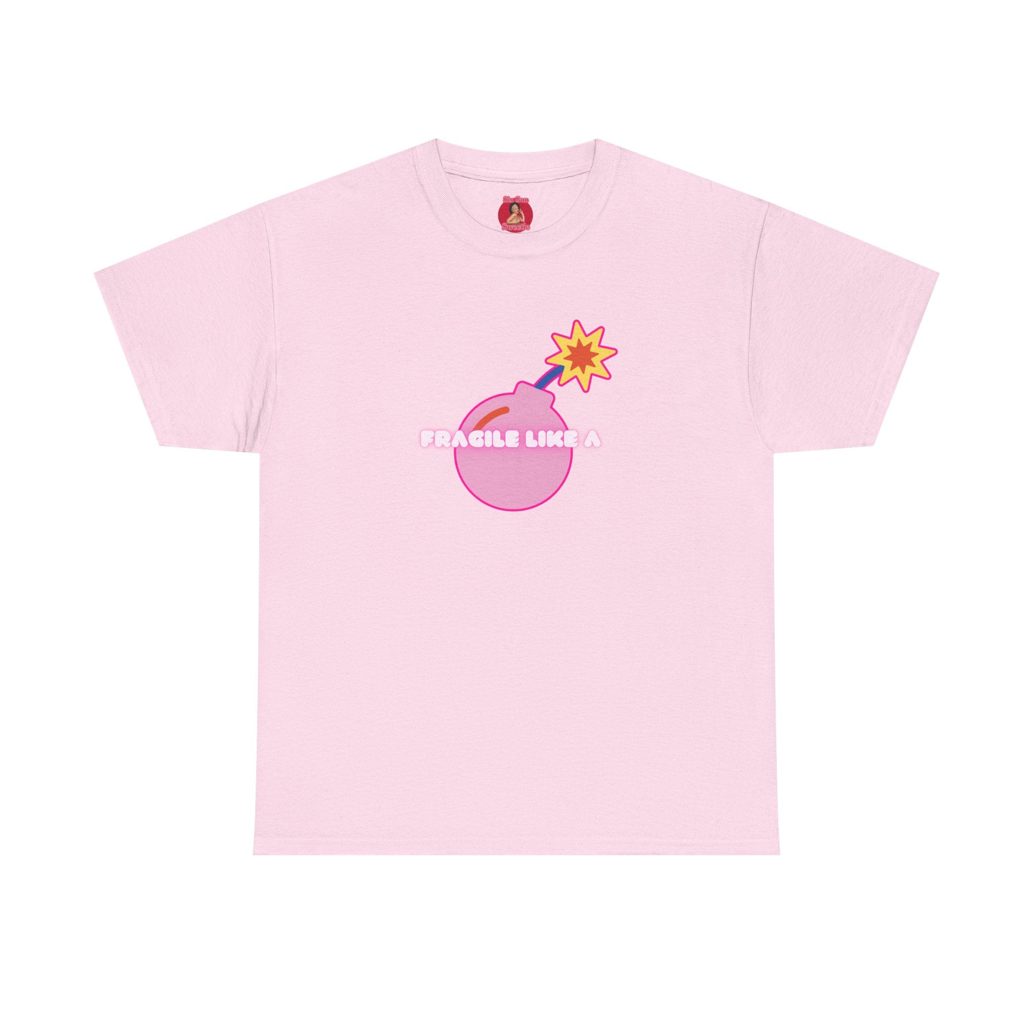 Pink Bomb Unisex Tee - Fragile Like a Bomb, Girl Power Design