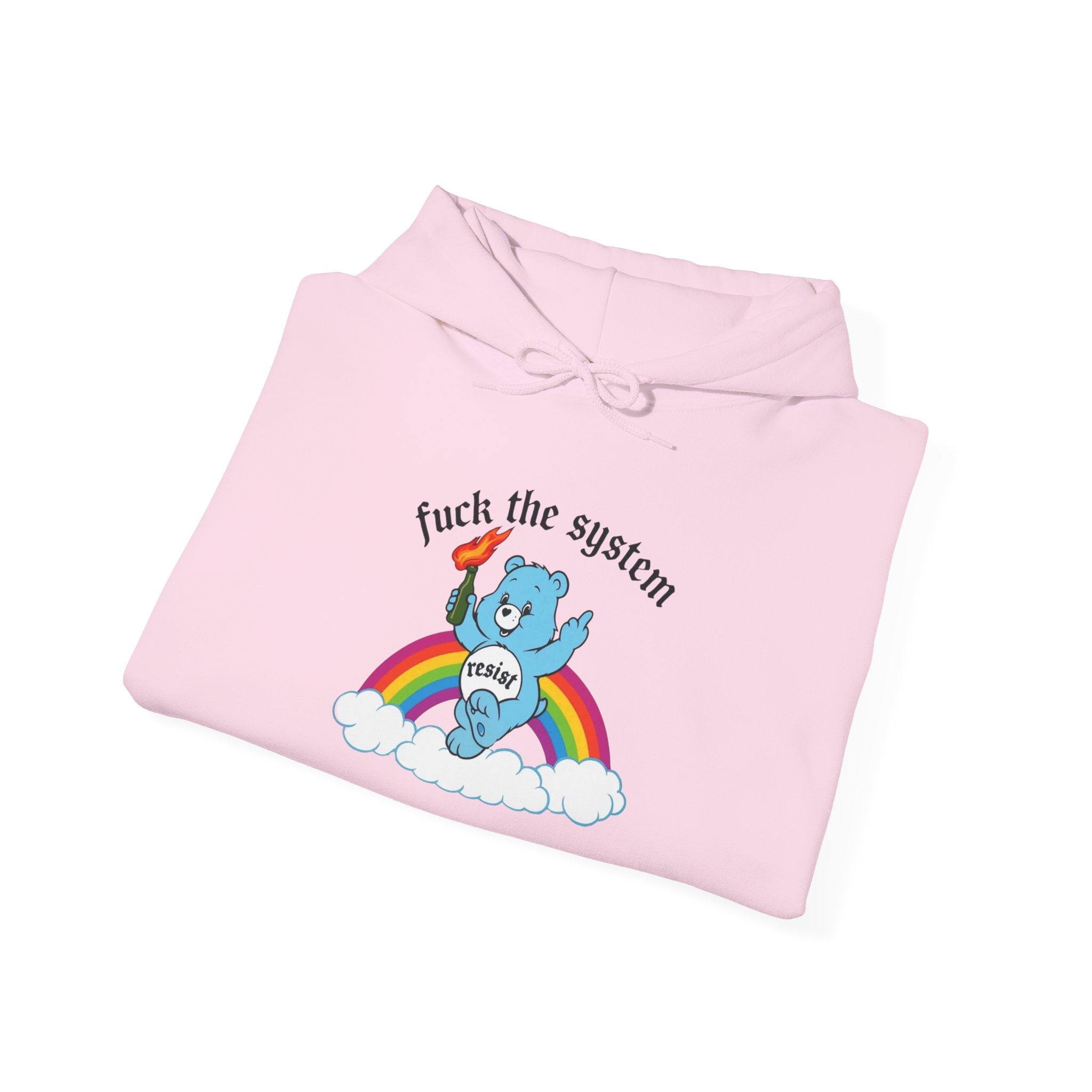 Hoodie Sweatshirt Anti-Fascist Rainbow Bear Protest Unisex