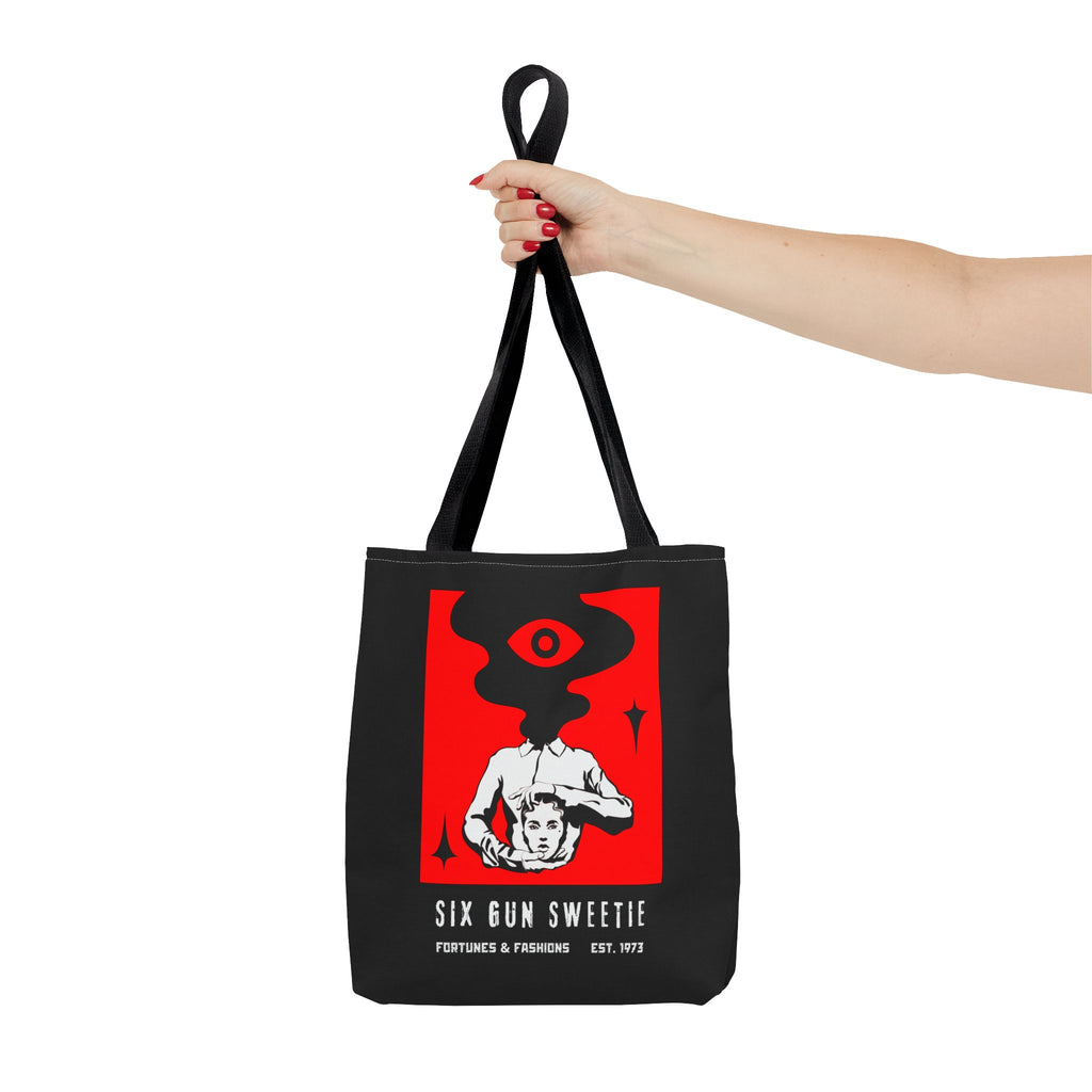Tote Bag - Six Gun Sweetie Reusable Shopping Bag in Black and Red