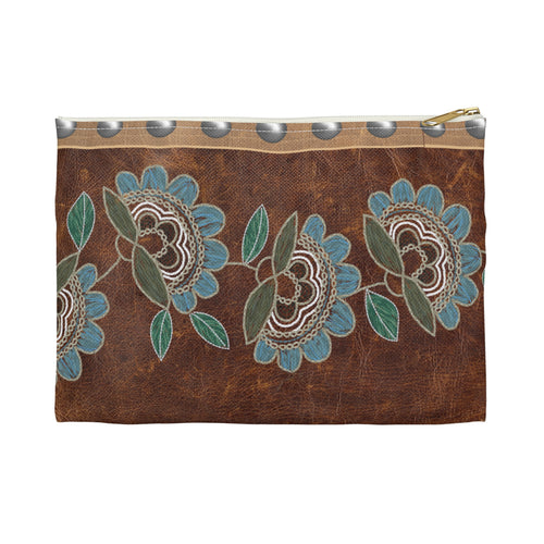 Boho Floral Accessory Pouch, Travel Cosmetic Bag, Vintage Style Purse Organizer, Gift for Her, Festival Accessories