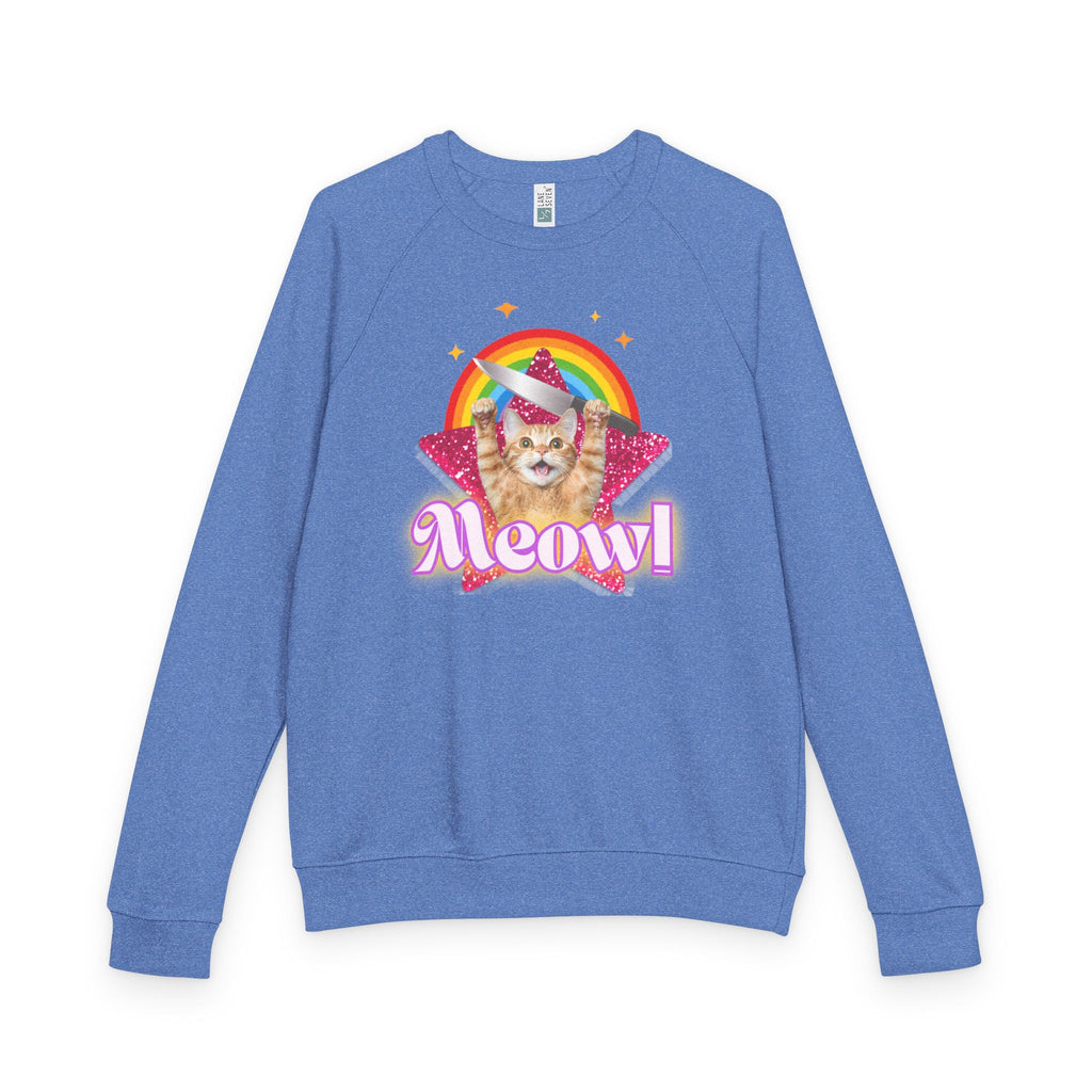 Sweatshirt - Psycho Kitty Meow Cat Knife Rainbow Design