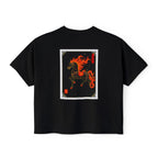 Year of the Fire Horse Boxy Tee — Retro Mythic Graphic Women's T-Shirt-Chinese New Year