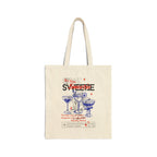 Tote Bag — "Sweetie" Retro Cocktail Illustration Cotton Canvas Tote