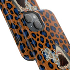 Shark Bite Leopard Print Phone Case — Magnetic Impact-Resistant