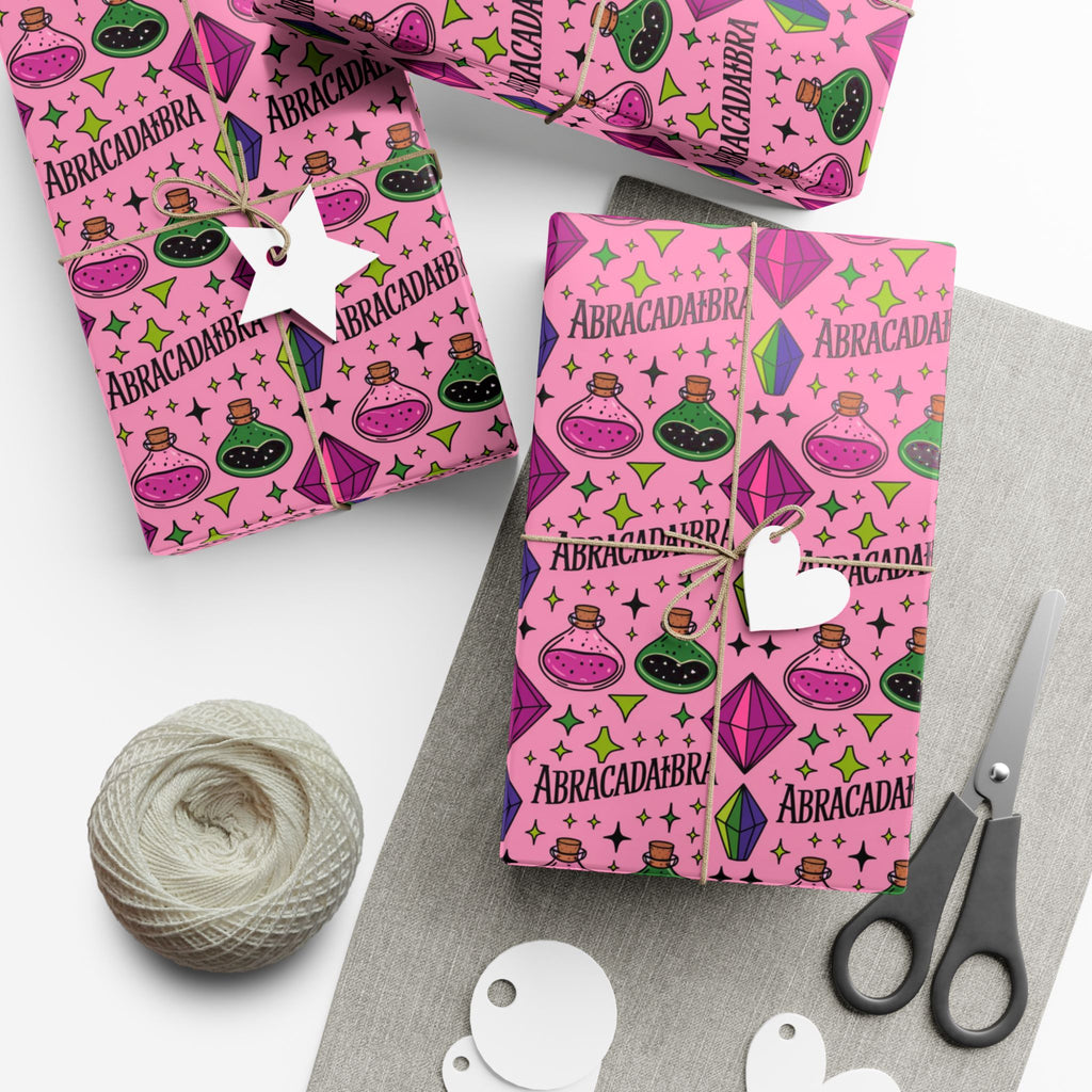 Magic Potion Pattern Gift Wrap Paper — Pink Abracadabra Wrapping Roll