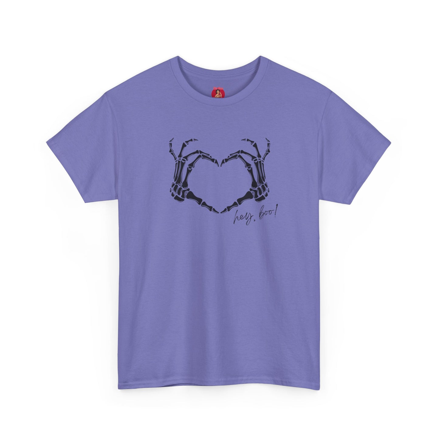 Skeleton Heart Hands Unisex Tee, Halloween Shirt, Gothic Clothing, Spooky Graphic Top, Hey Boo Halloween Costume