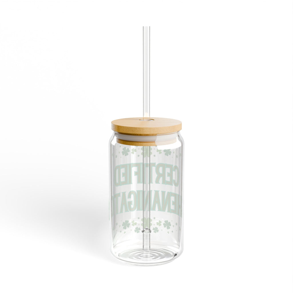 Certified Shenanigator 16oz Sipper Glass – St. Patrick’s Day Shamrock Drink Tumbler