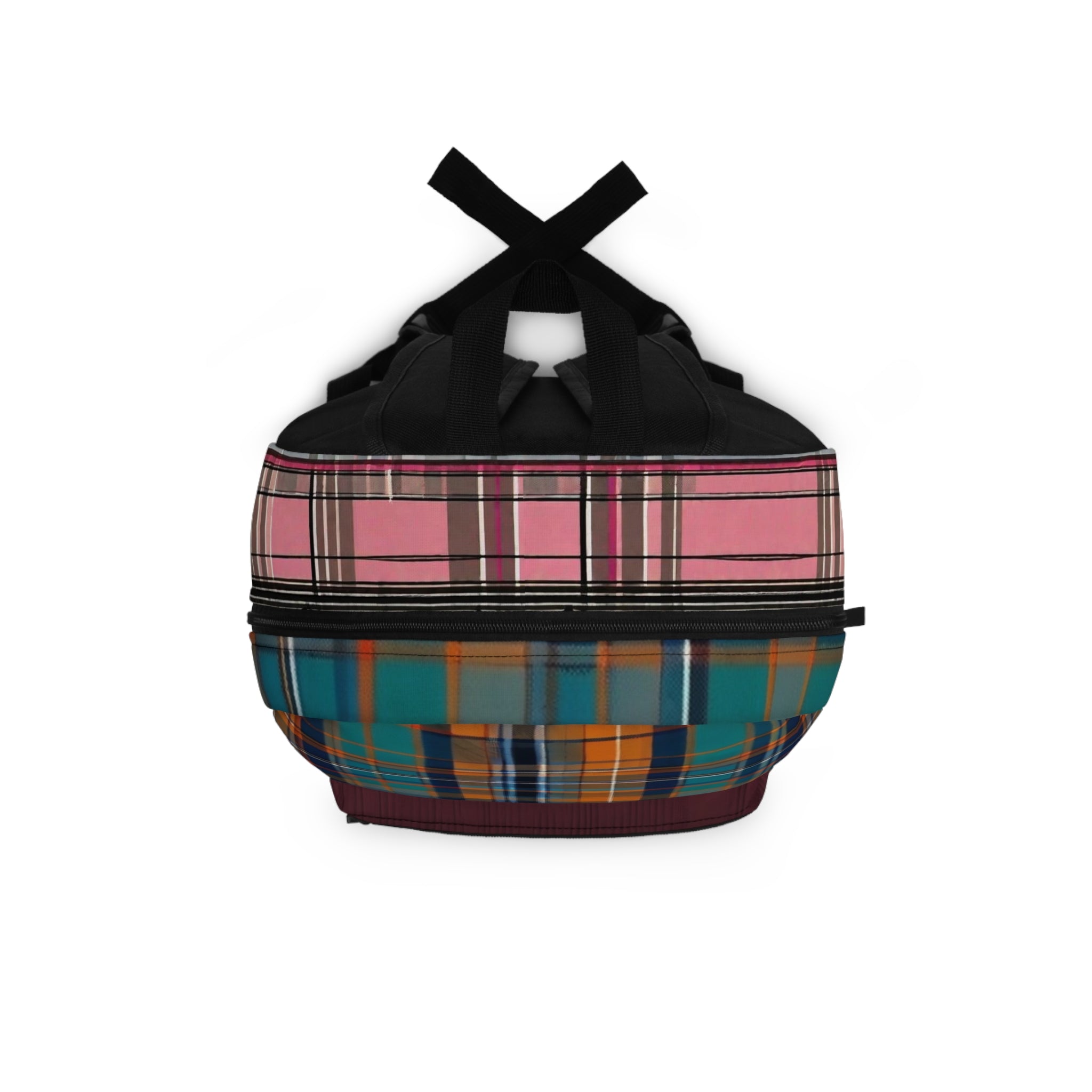 Backpack - Plaid and Leopard Print Design