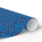Neon 80s Blue Leopard Wrapping Paper — Bright Punk Retro Gift Wrap