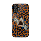 Shark Bite Leopard Print Phone Case — Magnetic Impact-Resistant
