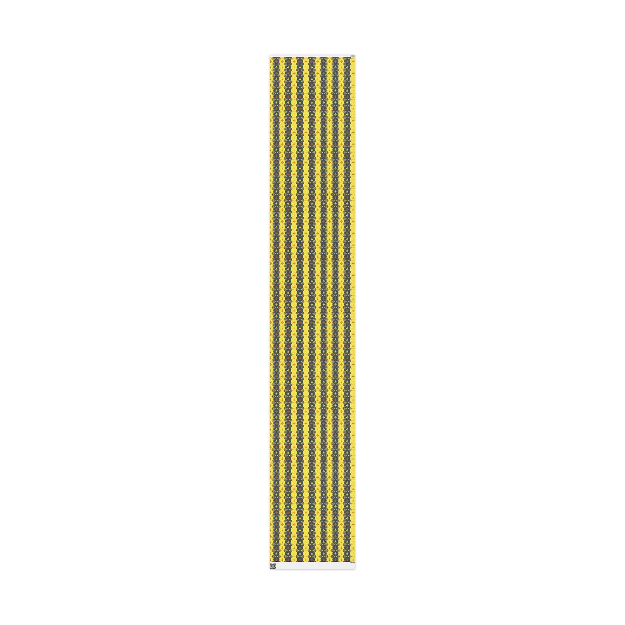 Wrapping Papers - Mid Century Modern Yellow and Black Striped Design