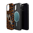 Shark Bite Leopard Print Phone Case — Magnetic Impact-Resistant