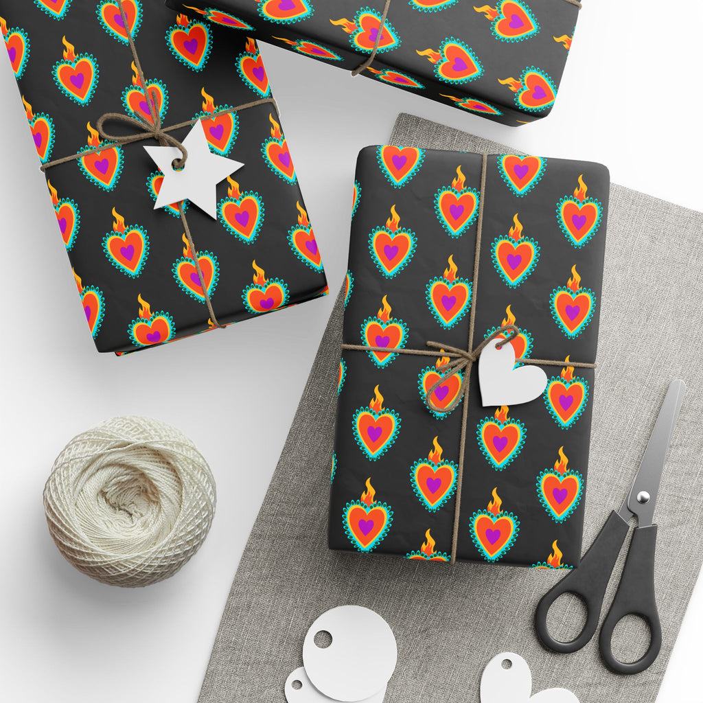 Sacred Heart Design wrapping paper