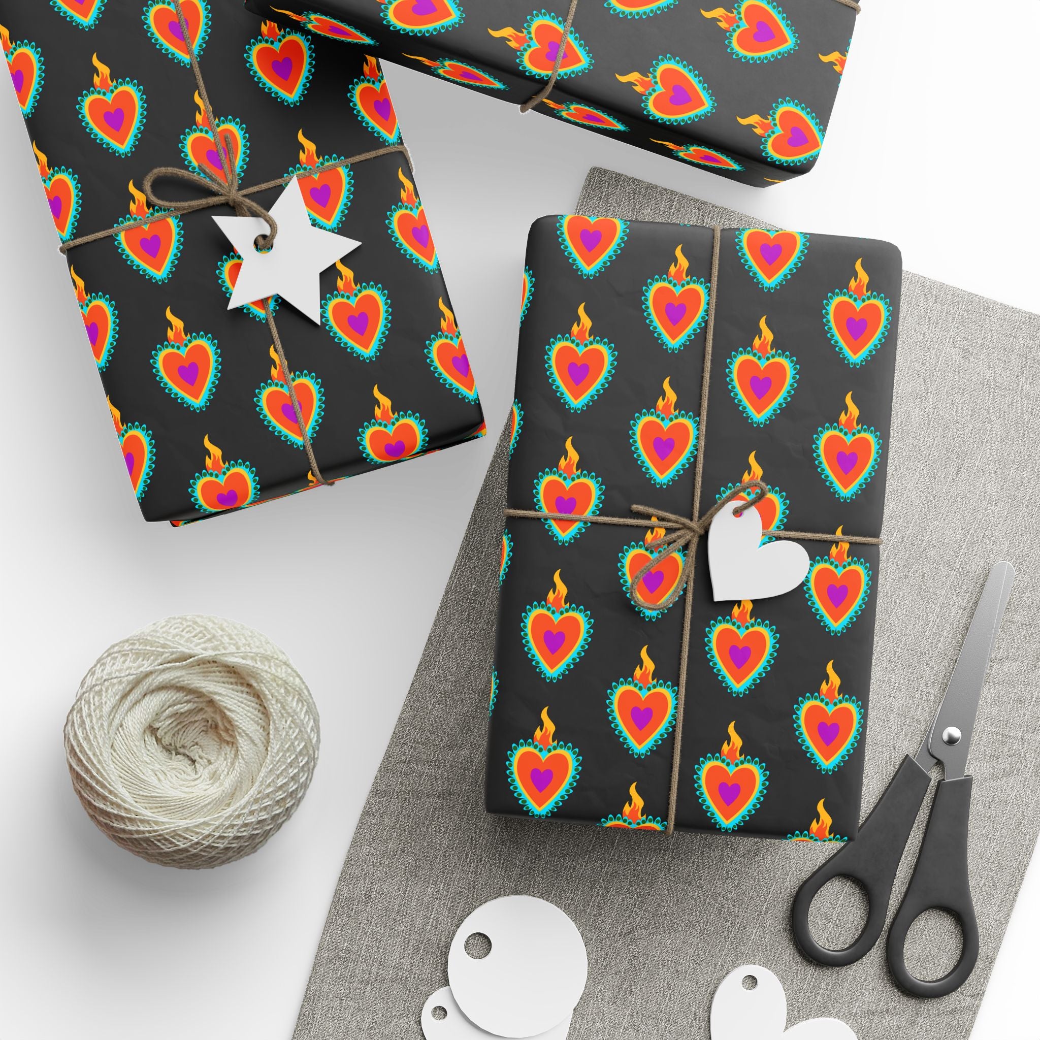 Sacred Heart Design wrapping paper