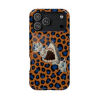 Shark Bite Leopard Print Phone Case — Magnetic Impact-Resistant