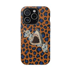 Shark Bite Leopard Print Phone Case — Magnetic Impact-Resistant