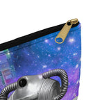 Cosmic Smoke Break Robot Accessory Pouch — Saturn Road Trip Makeup & Gadget Organizer