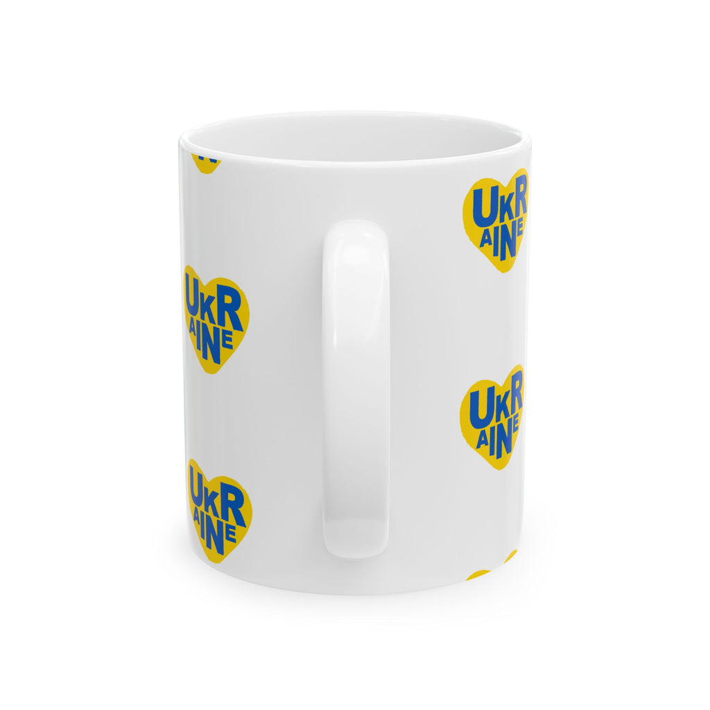 Mug Yellow Heart Ukraine Support Ceramic