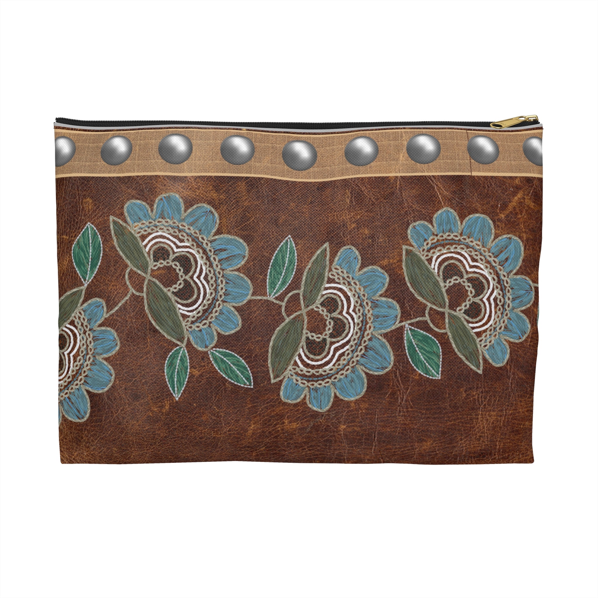 Boho Floral Accessory Pouch, Travel Cosmetic Bag, Vintage Style Purse Organizer, Gift for Her, Festival Accessories