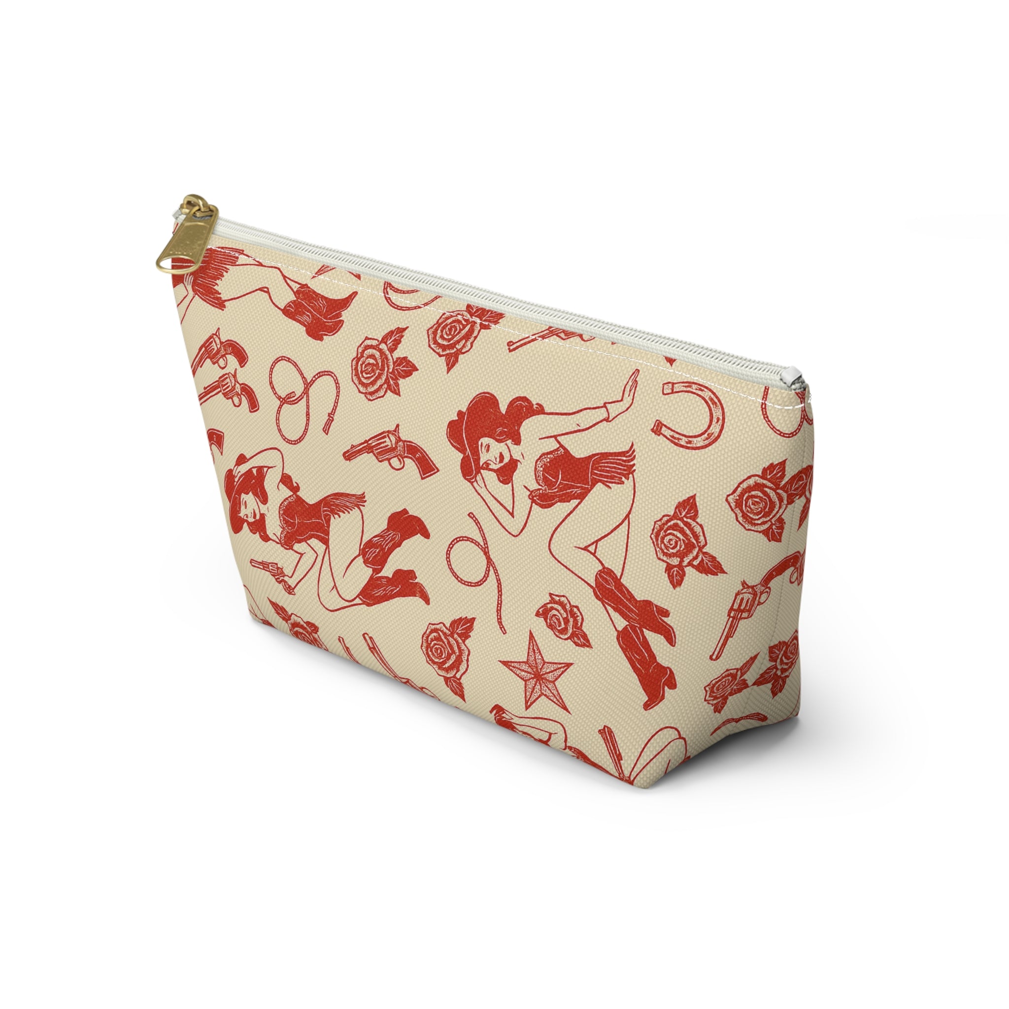 Accessory Pouch - Vintage Cowgirl Pattern