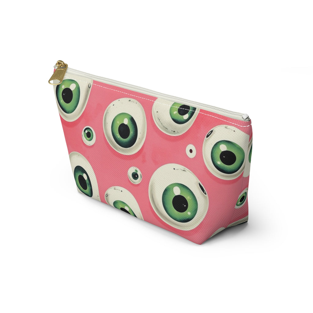 Pouch, Eyeball Design, Whimsical Punk, Cosmetic Bag, Toiletry Pouch, Makeup Case, Zipper Bag, Travel Organizer