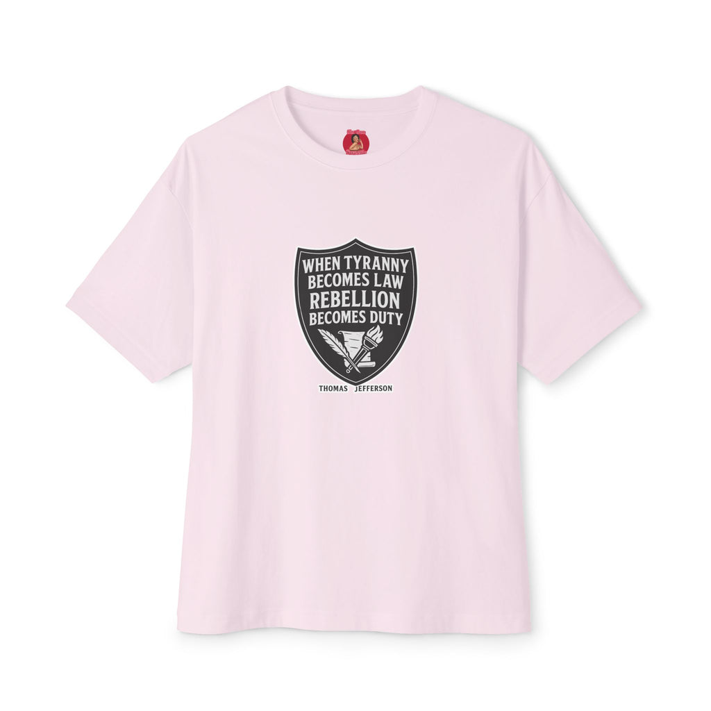 Rebellion Duty Boxy Tee | Unisex Oversized Tee, Statement Shirt, Graphic Tee, Casual Wear, Gift for Activists