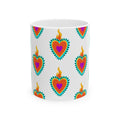 Vibrant Heart Ceramic Mug - Perfect for Coffee Lovers, Gift for Her, Housewarming, Birthday, or Celebration