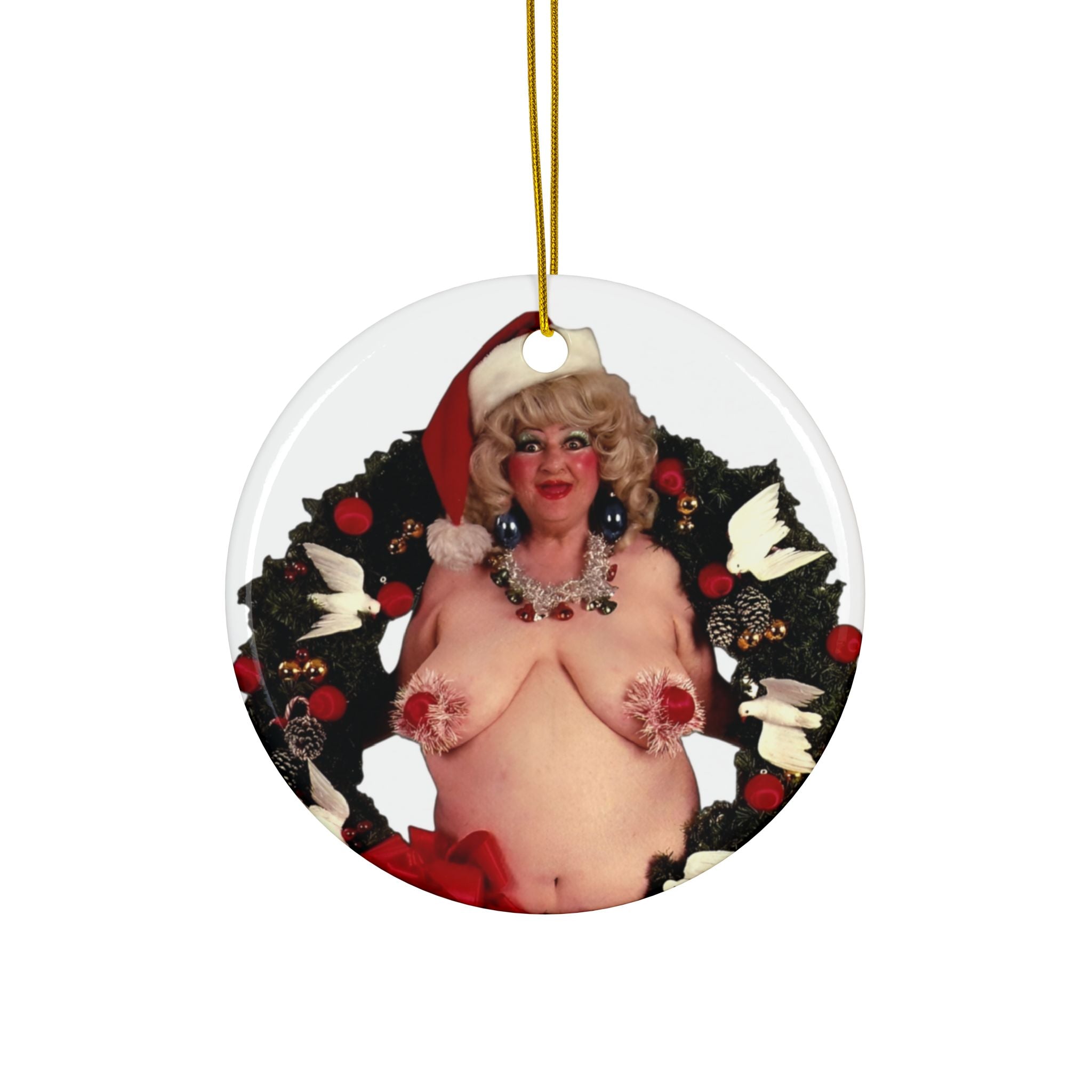 Ceramic Ornaments - Edith Massey Vintage Christmas, John Waters Fans Gift Decor