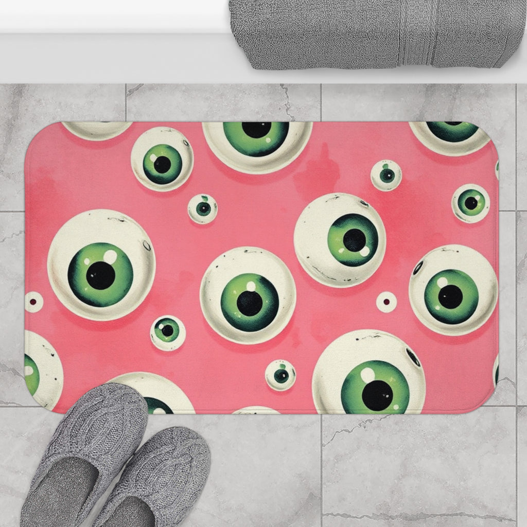 Eyeball Bath Mat - Quirky Pink Design