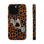 Shark Bite Leopard Print Phone Case — Magnetic Impact-Resistant