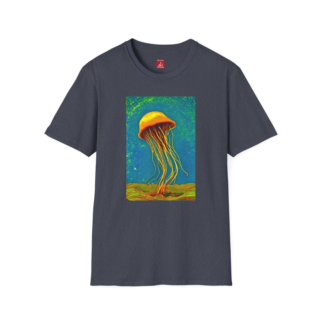 Vincent Van Gogh Jellyfish Unisex Tee, Softstyle Shirt, Brilliant Ocean T-Shirt, Artistic Sea Life Top, Van Gogh Inspired Clothing