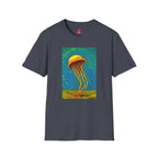 Vincent Van Gogh Jellyfish Unisex Tee, Softstyle Shirt, Brilliant Ocean T-Shirt, Artistic Sea Life Top, Van Gogh Inspired Clothing