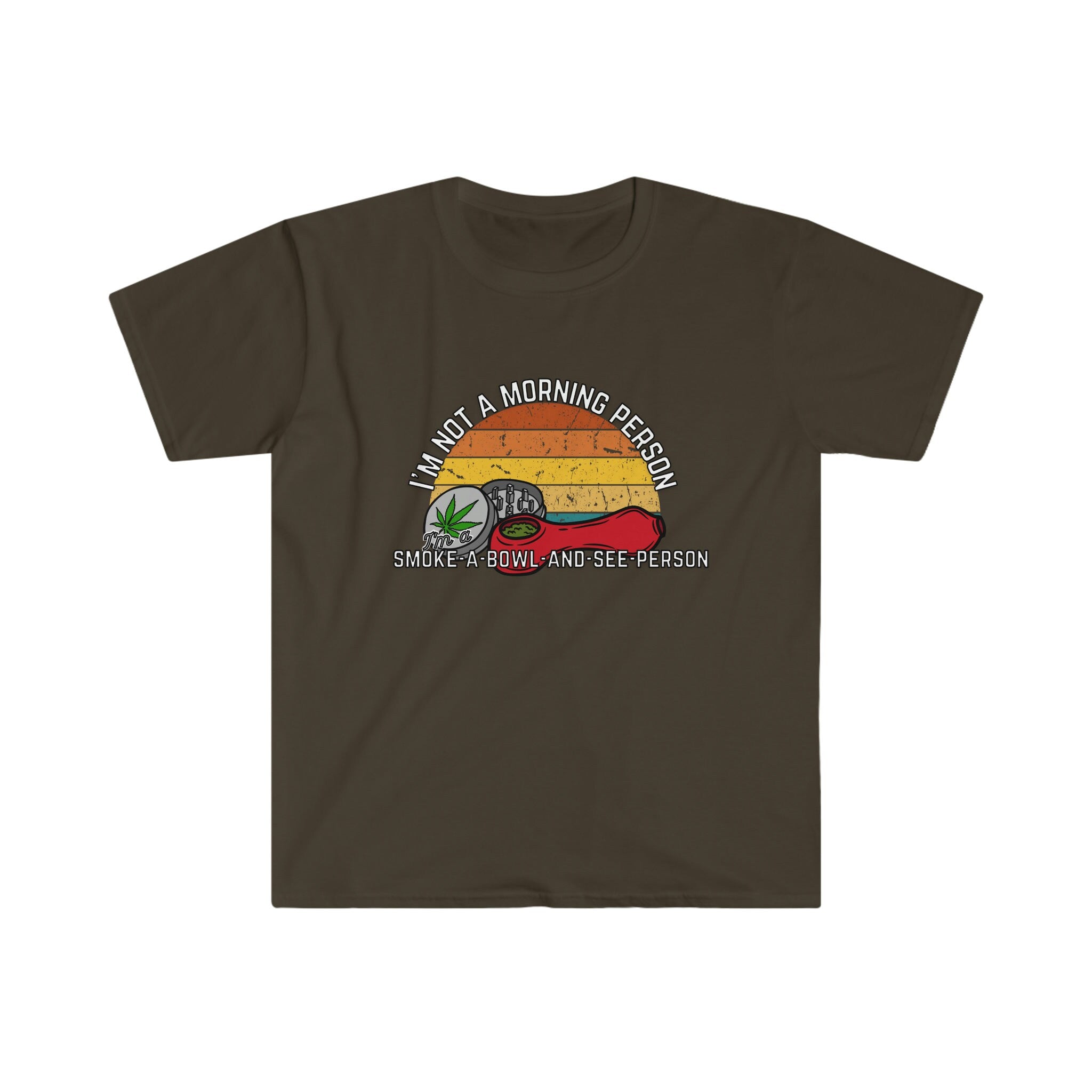 Retro Sunset 420 Friendly Unisex Softstyle T-Shirt, Funny Marijuana Tee, Cannabis Shirt, Weed Smoker Gift, 420 Shirt