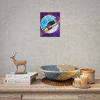 Cosmic Cat Rolled Poster - Whimsical Space Art Decor, Gift for Cat Lovers, Fun Home Wall Art, Perfect for Kids or Adults