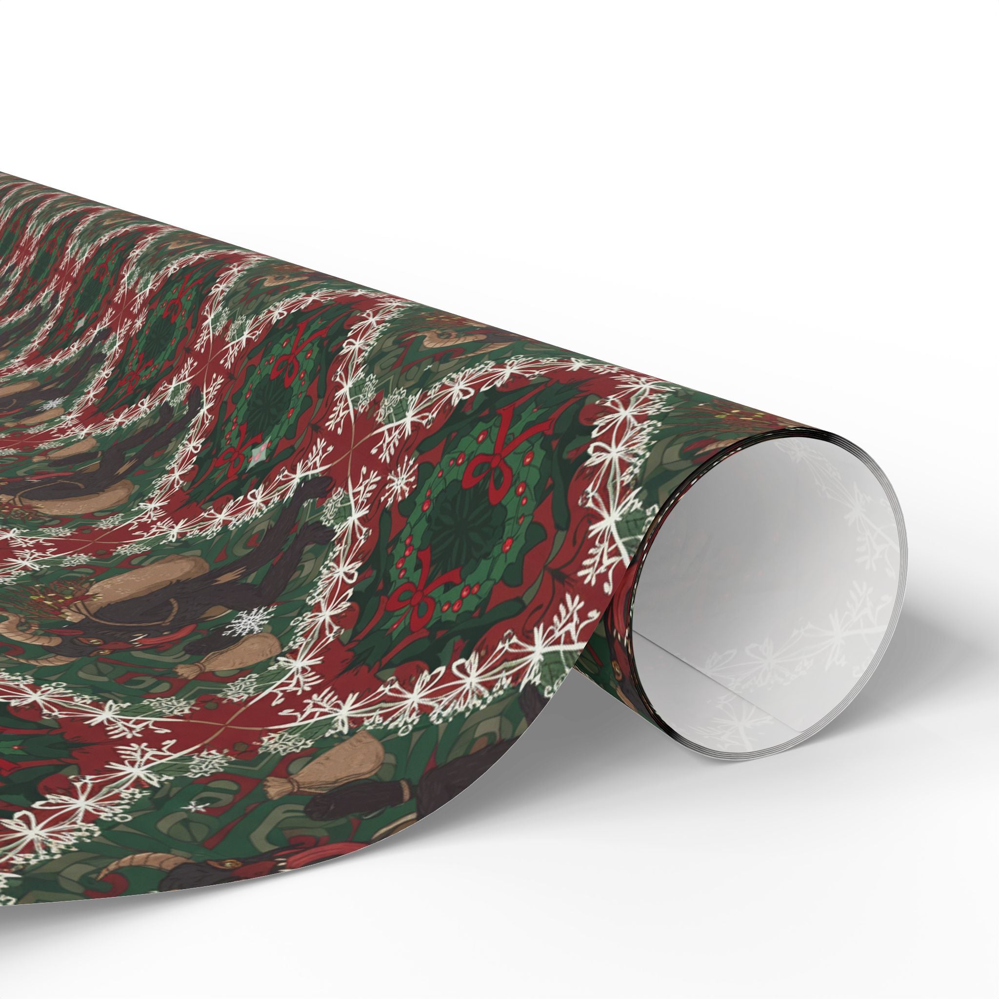 Wrapping Papers, Krampus Themed Christmas Gift Wrap Set, Vintage and Unique Presents, Weird Holiday Wraps, Xmas Packaging Supplies, Festive