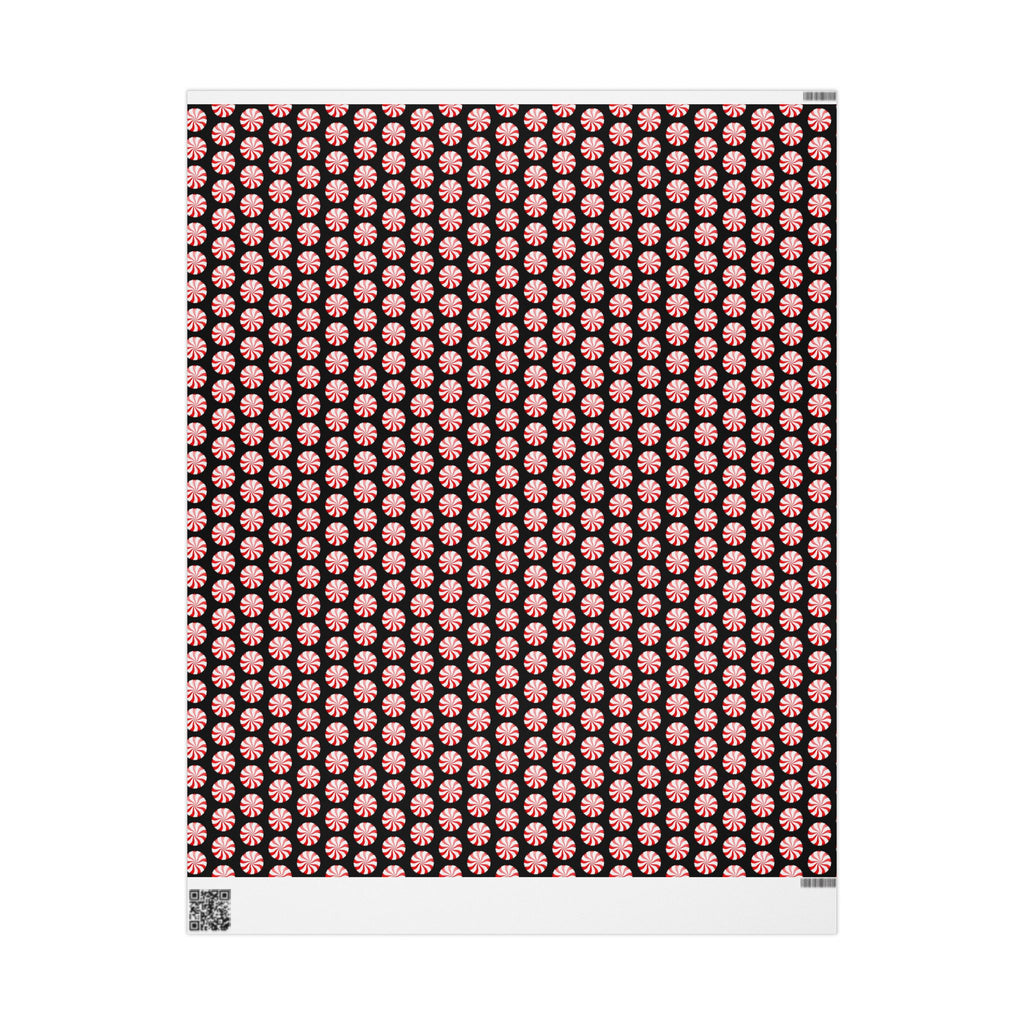 Gift Wrap - Peppermint Goth Christmas Pattern