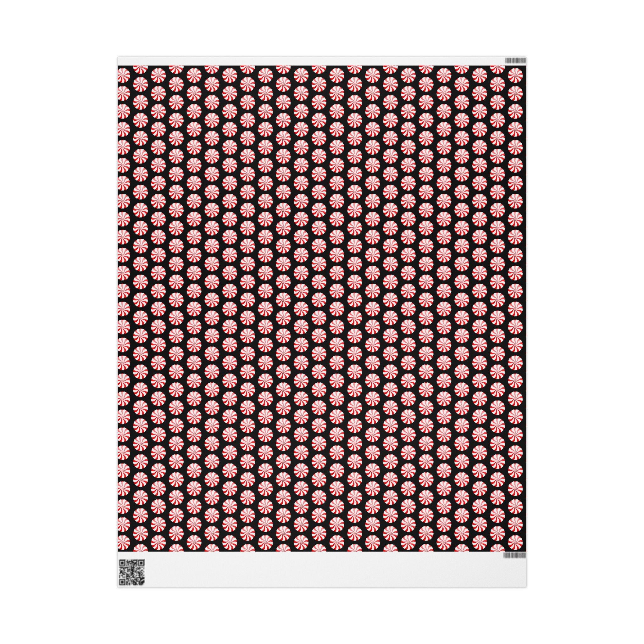 Gift Wrap - Peppermint Goth Christmas Pattern