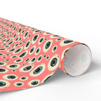 Eyeball Pattern on Pink Background, Unusual Punk Gift Wrap, Alternative Gift Wrap, Unique Wrapping Paper, Quirky