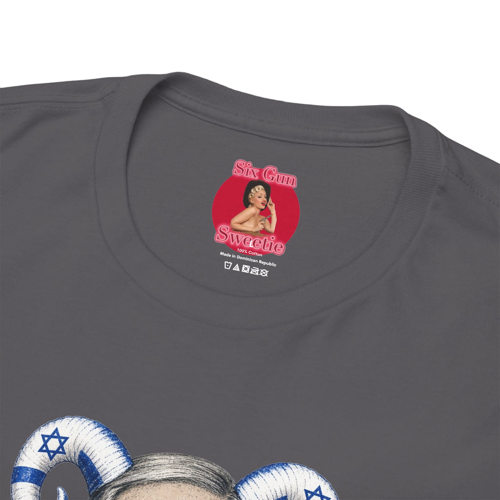 Bibi Netanyahu Antichrist Political Caricature Tee | Controversial Slogan