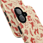 Tough Cases - Vintage Cowgirl Pattern iPhone Case