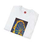 Ferris Wheel T-Shirt, Gothic Van Gogh Style Graphic Tee, Creepy Carnival Shirt, Unisex Softstyle Tee, Dark Art Clothing