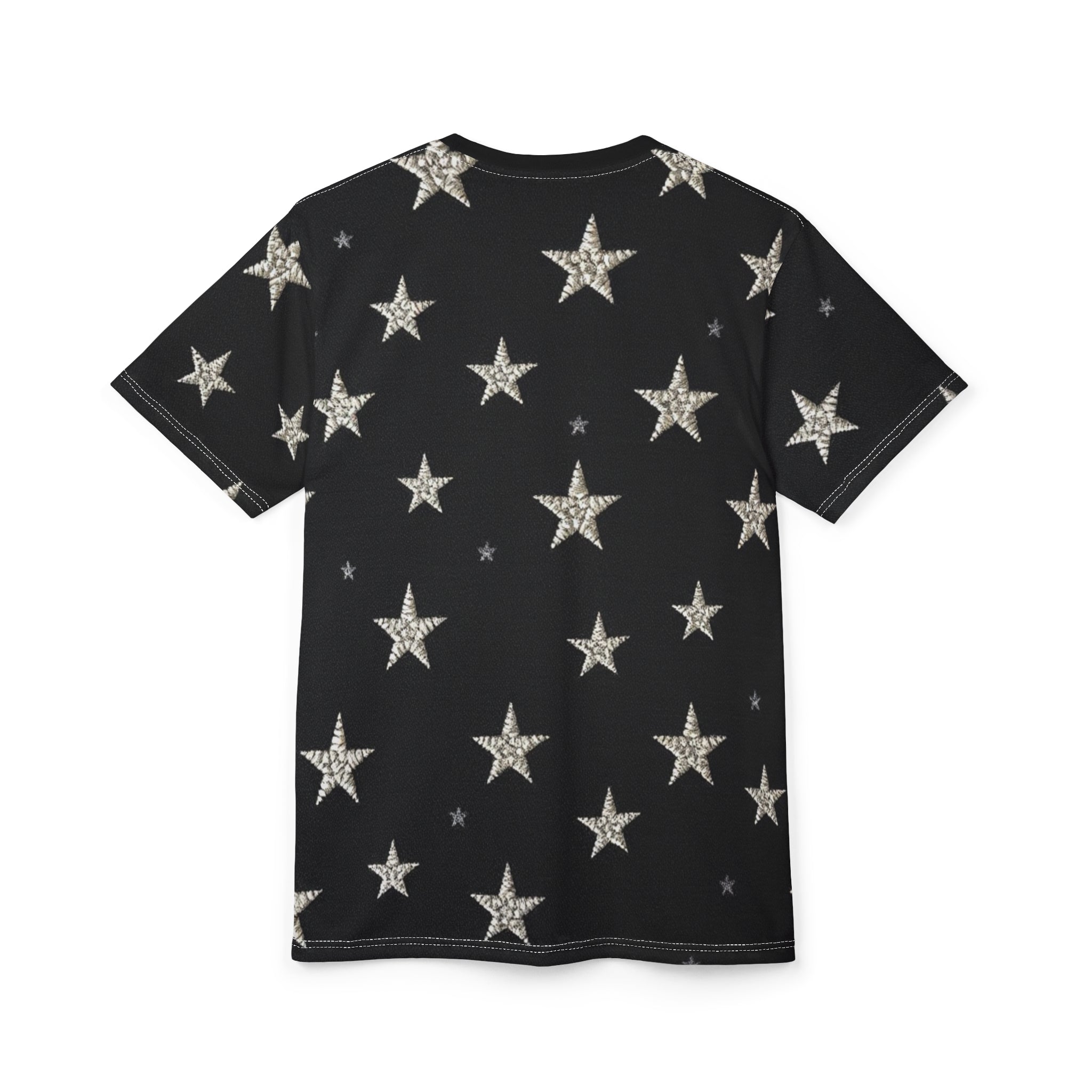Silver Stars Unisex Tee, Cosmic Graphic Shirt, Starry Night Apparel, Fashionable T-Shirt, Unique Gift for Stargazers