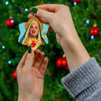 Saint Divine John Waters Film Star Funky Weird and Wonderful Christmas Tree Star Shaped Decoration, Holiday Gift, Quirky