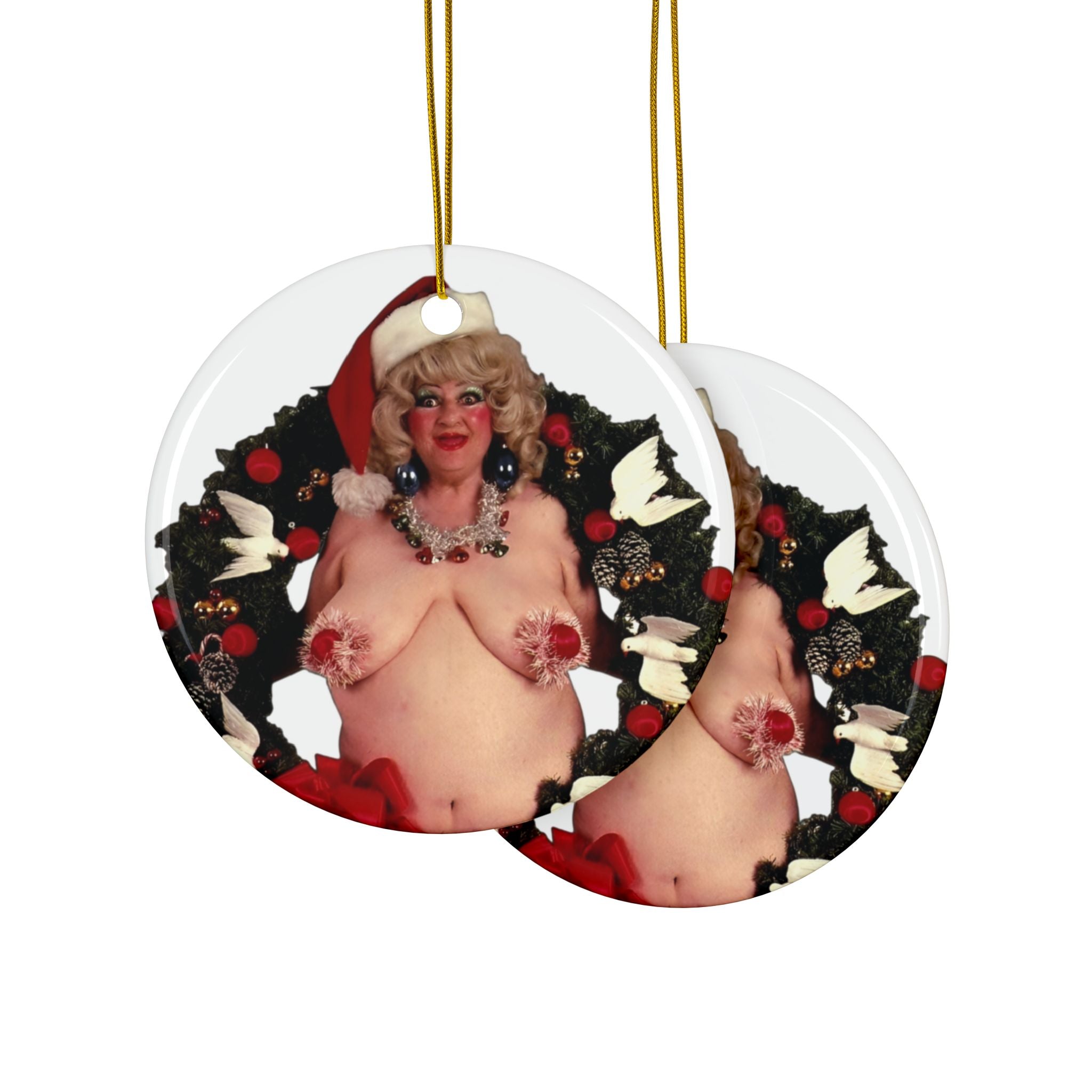 Ceramic Ornaments - Edith Massey Vintage Christmas, John Waters Fans Gift Decor