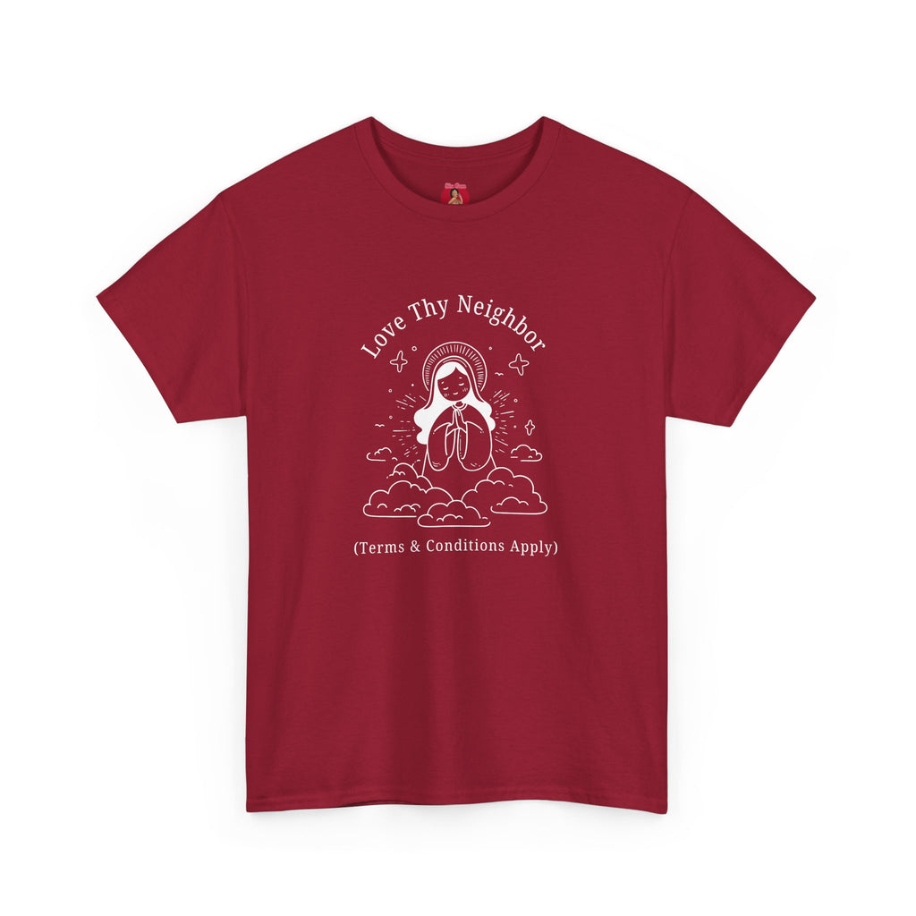 Funny Pro-Immigration Unisex Tee with 'Love Thy Neighbor' Design