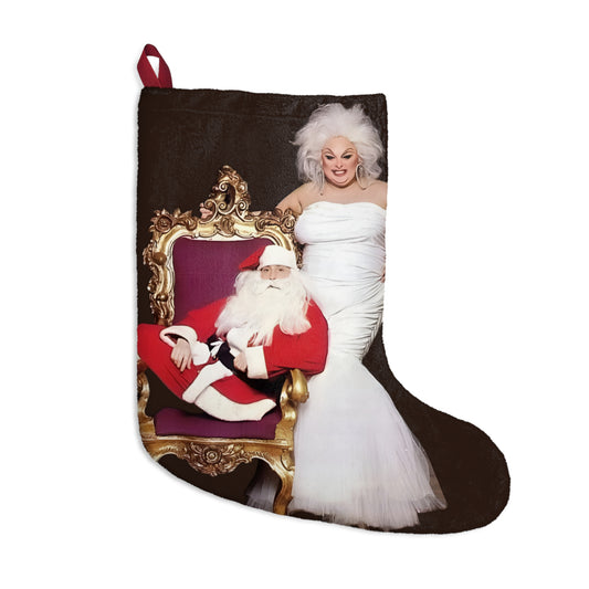 Sweatshirt - Drag Icon Divine and Santa Claus Christmas Stockings Design