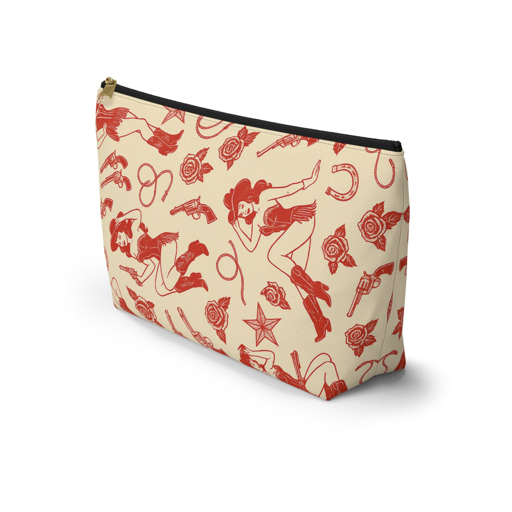 Accessory Pouch - Vintage Cowgirl Pattern