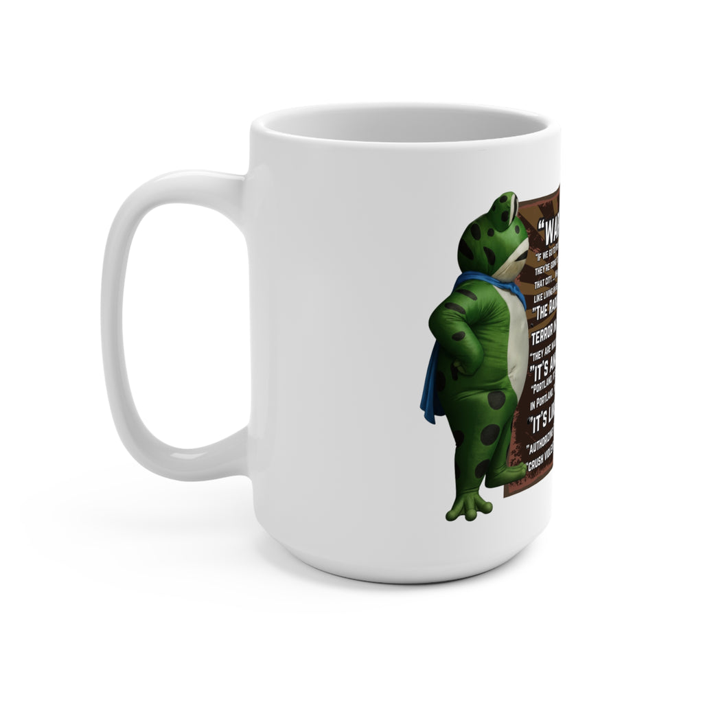Mug 15oz Portland Peace Frog Anti Fascist Democracy Immigrant Communities